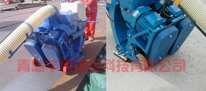 移動(dòng)式拋丸機(jī)施工現(xiàn)場