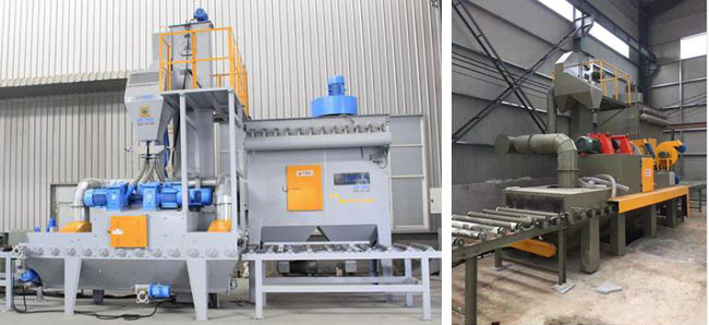 日照、臨沂客戶購買的石材拋丸機(jī)